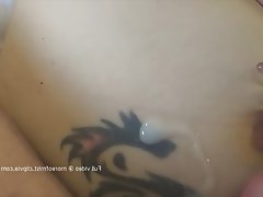 BBW Cumshot Handjob POV Tattoo 